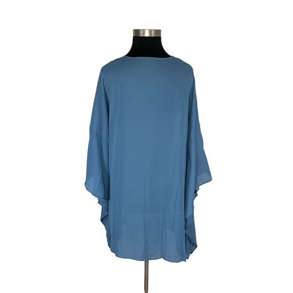 Dare to Be Stylish OS 2X Rose Pink Chiffon Mumu Top Sheer Art To Wear Lagenlook - Picture 4 of 5